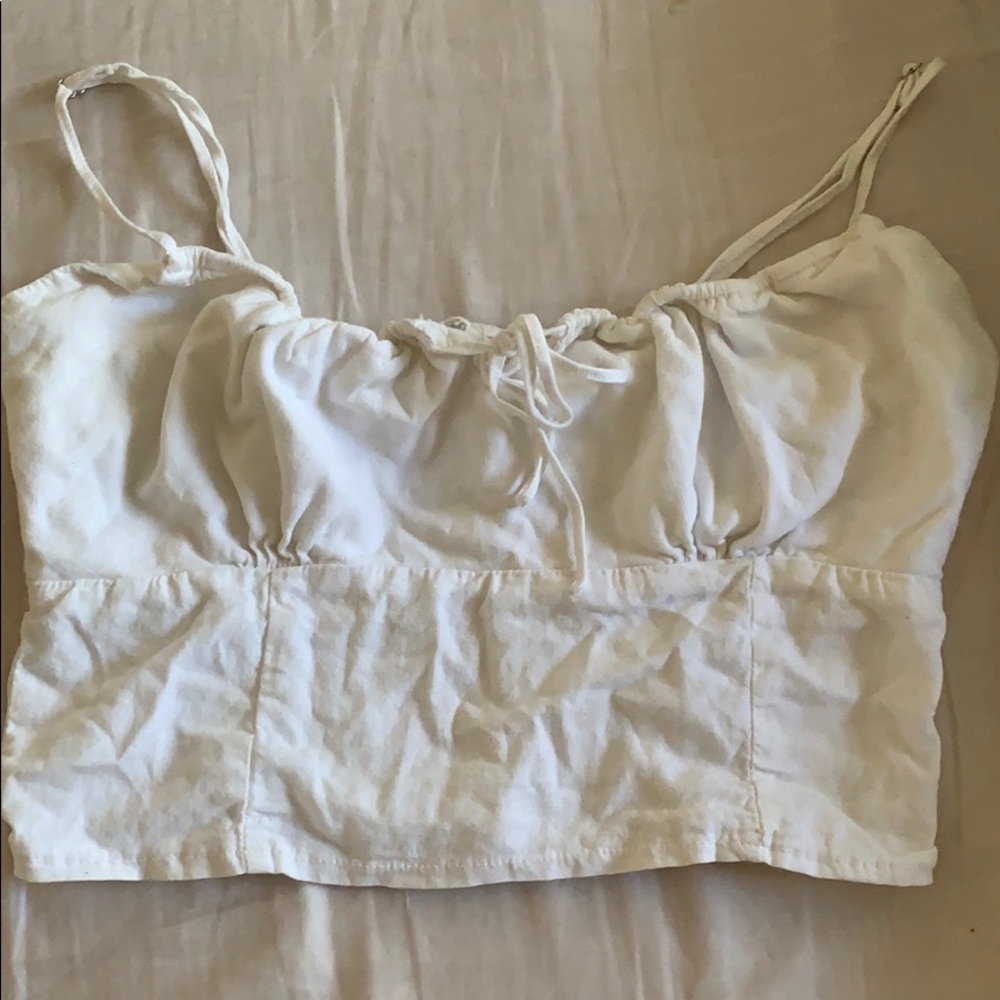 Brandy Melville white tie top